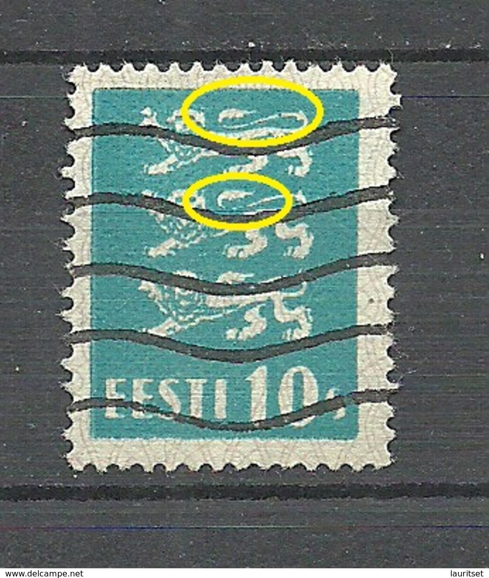 Estland Estonia 1928 Michel 79 ERROR Abart = Damaged Tails O - Estland