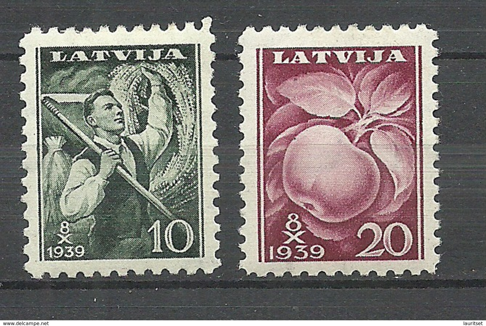 LETTLAND Latvia 1939 Michel 279 - 280 * - Lettonia
