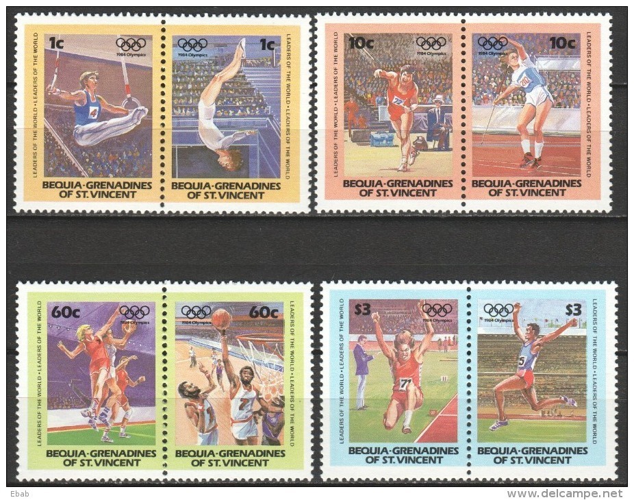 St Vincent Grenadines (Bequia) 1984 Mi 35-41 MNH OLYMPICS - Zomer 1984: Los Angeles