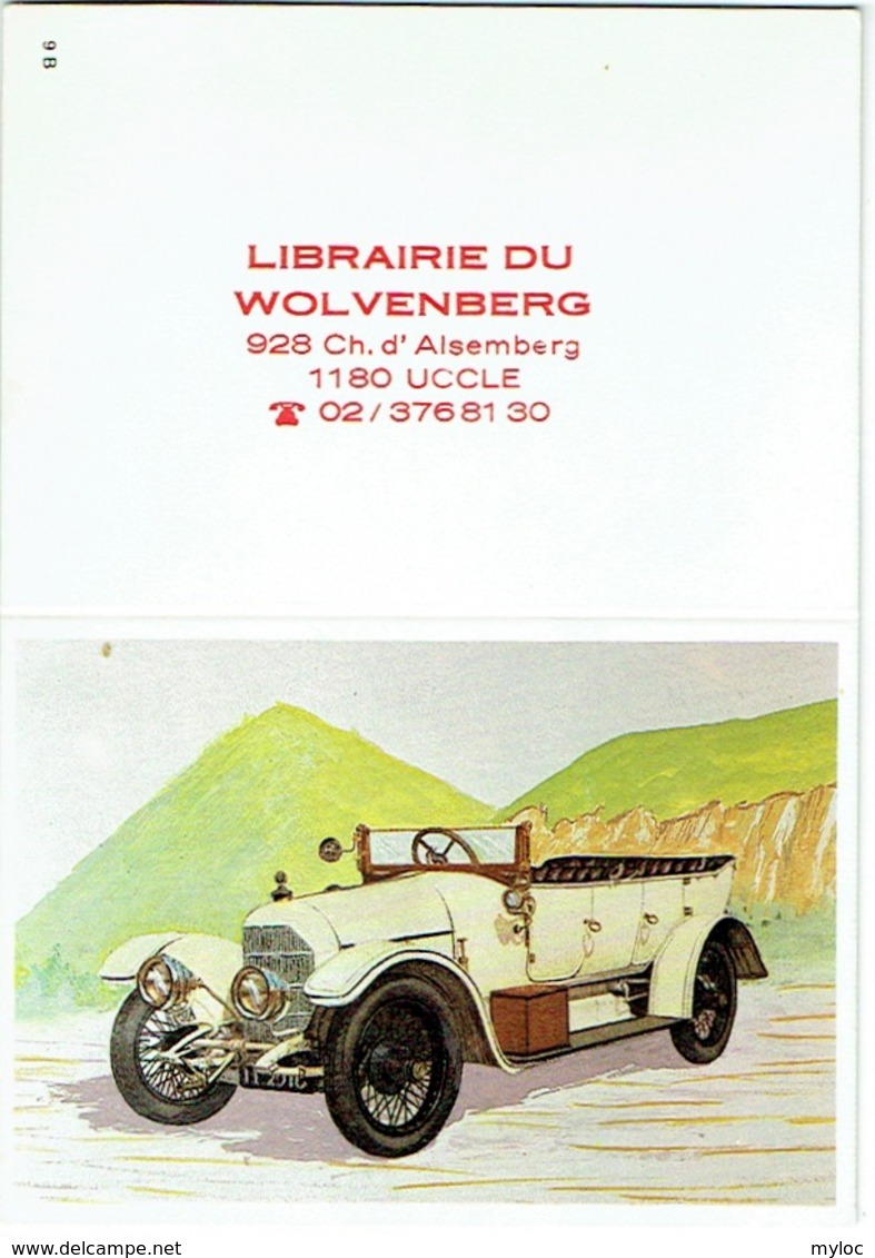 Calendrier. Uccle. Librairie Wolvenberg. Vieille Voiture. 1989. - Small : 1981-90