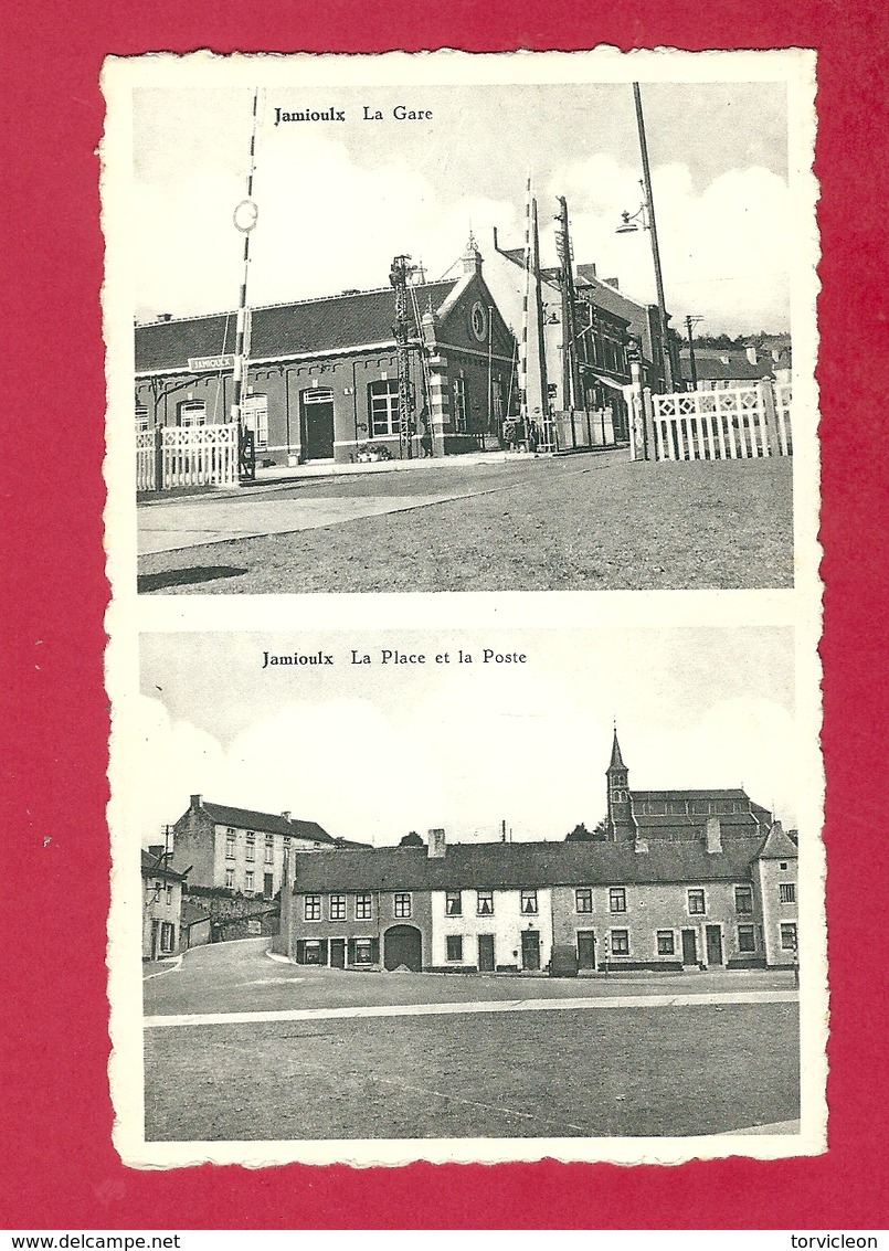 C.P. Jamioulx = La  GARE  +  La  Place Et  La Poste - Ham-sur-Heure-Nalinnes