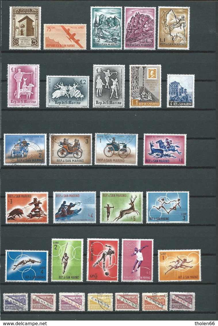San Marino Different Years MNH / H / LH / Used / Unused - Collections, Lots & Séries
