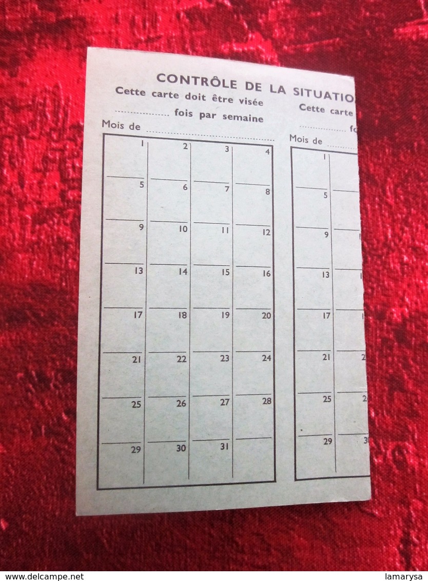 RAPATRIÈS CARTE SEMESTRIELLE INSCRIPTION SERVICE MAIN ŒUVRE MINISTÈRE TRAVAIL 1963 Née 1920 MOSTAGANEM ALGÉRIE RES DIGNE