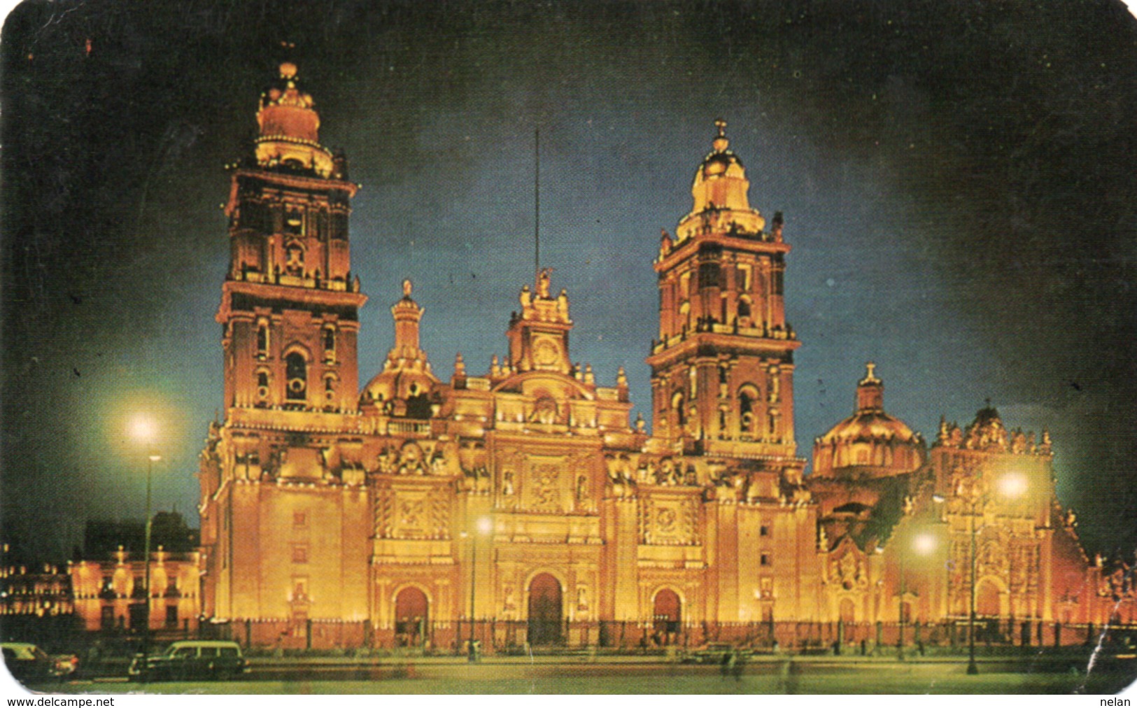 LA CATEDRAL DEL MEXICO-VISTA DE NOCHE-VIAGGIATA 1968 - Messico