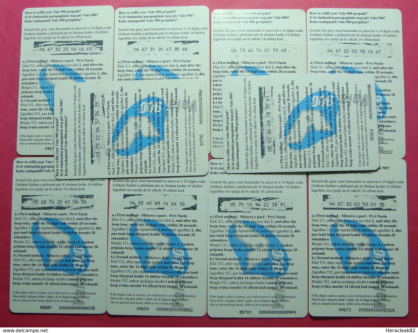 Series 03,04,05, Kosovo Lot Of 10 Prepaid Phone CARD 20 Euro Used Operator VALA900 (Alcatel) *Eyes* - Kosovo