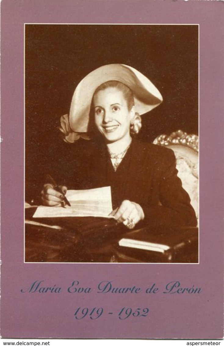 "EVITA" MARIA EVA DUARTE DE PERON. ARGENTINA POSTAL CIRCULADO 2003 OBLITERES DE UNIDAD BASICA "EVITA CAPITANA" -LILHU - Mujeres Famosas