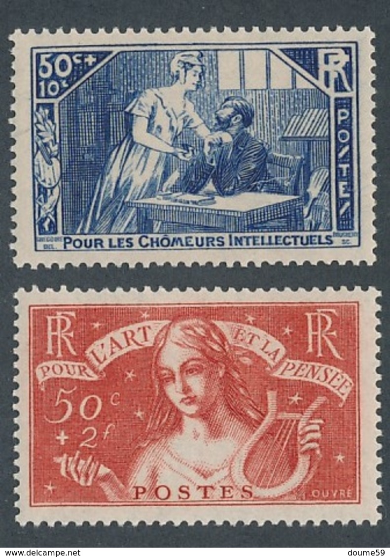 CZ-69: FRANCE:lot Avec  N°307/308** - Unused Stamps