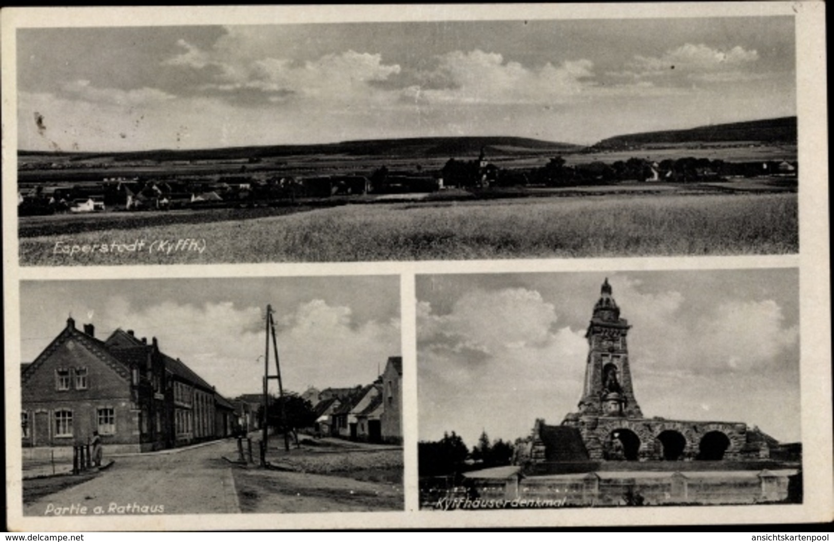 Cp Esperstedt Bad Frankenhausen Im Kyffhäuserkreis, Panorama Vom Ort, Rathaus, Kyffhäuserdenkmal - Sonstige & Ohne Zuordnung