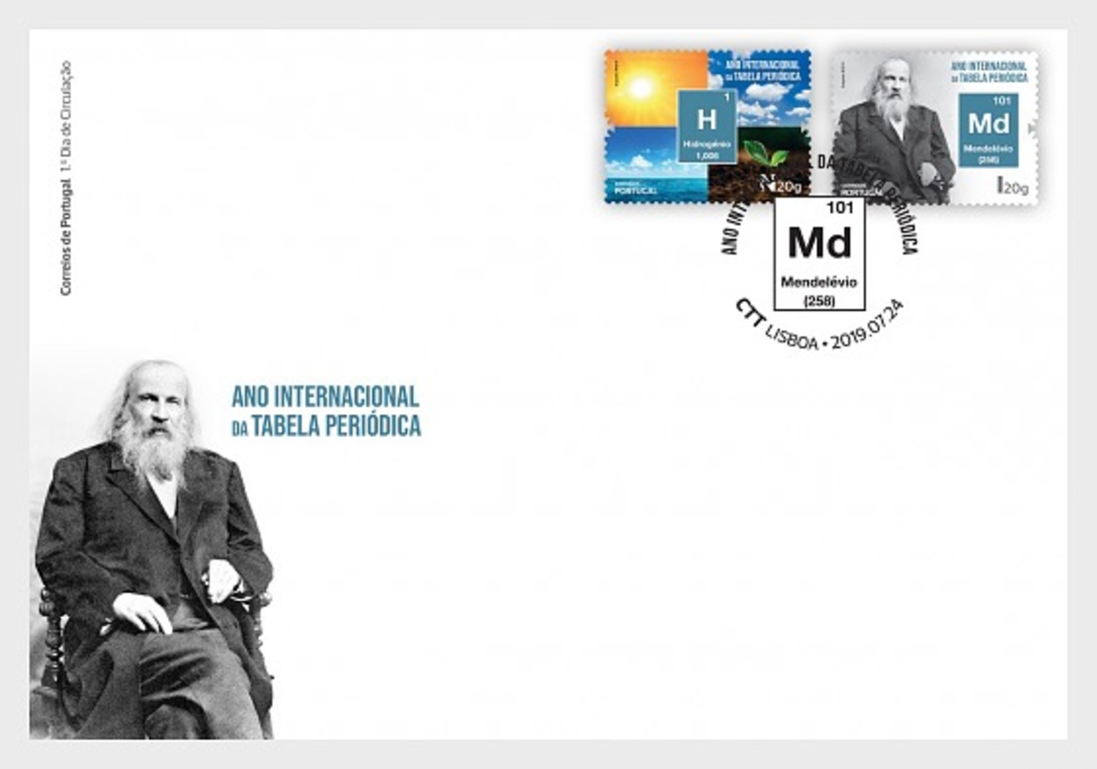 H01 Portugal 2019 International Year Of The Periodic Table FDC Set - Neufs