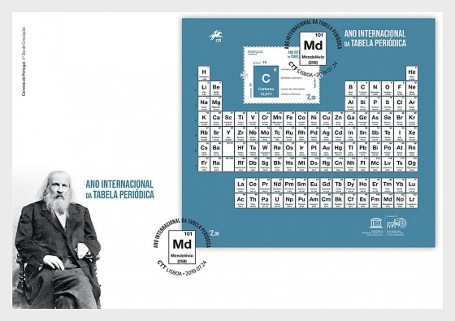 H01 Portugal 2019 International Year Of The Periodic Table FDC - Neufs