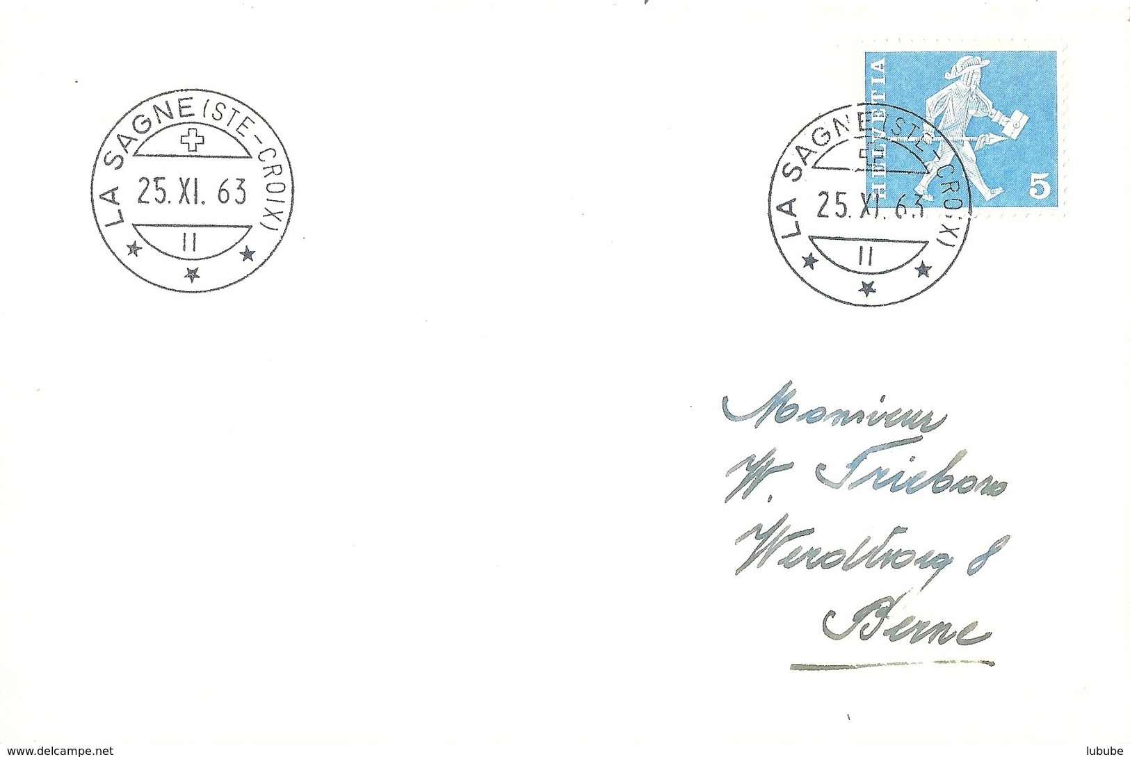 Brief  La Sagne (Ste-Croix) - Bern             1963 - Covers & Documents