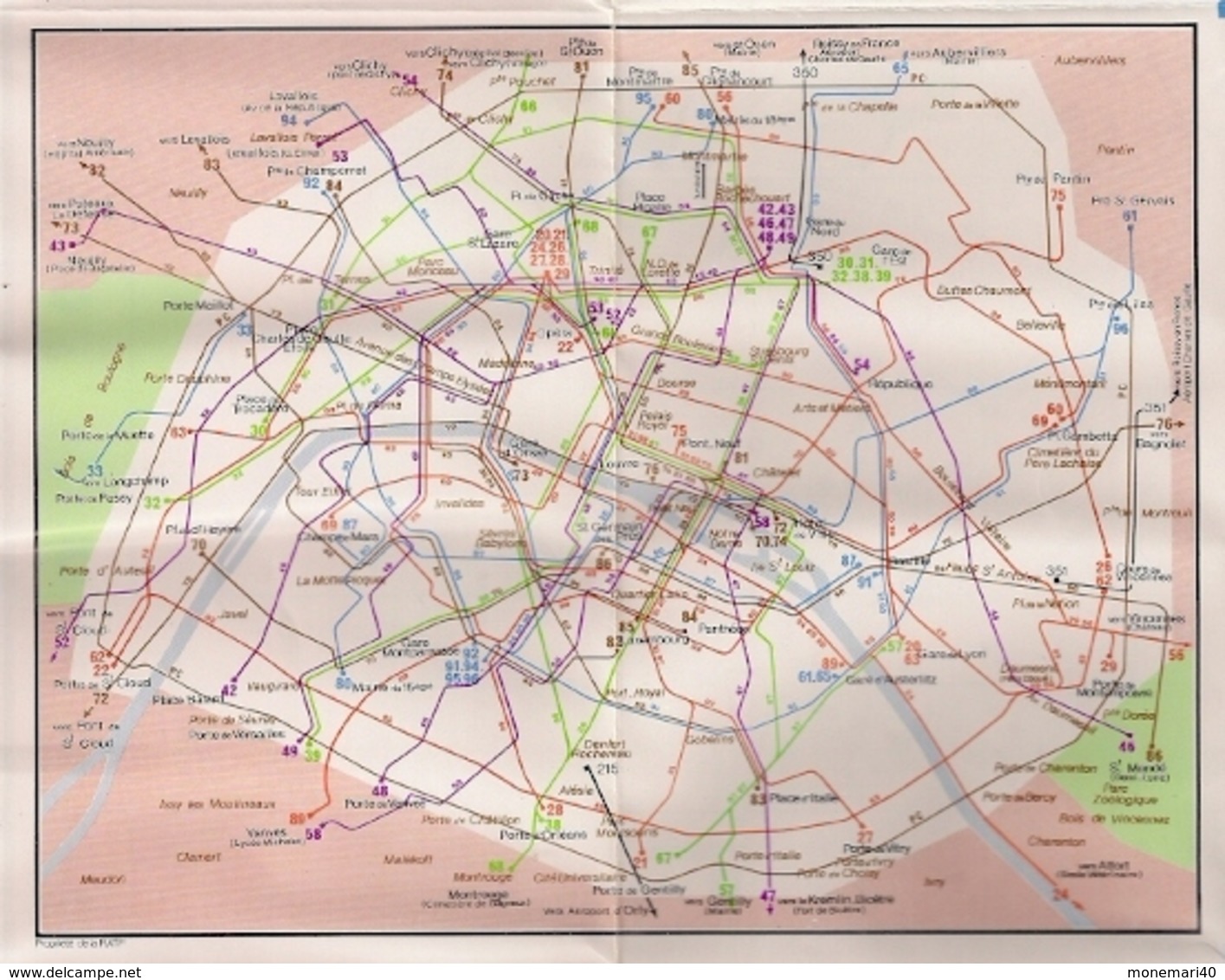 PARIS Avec Le "BILLET DE TOURISME" - PLAN DE RÉSEAU  - RATP - Europe