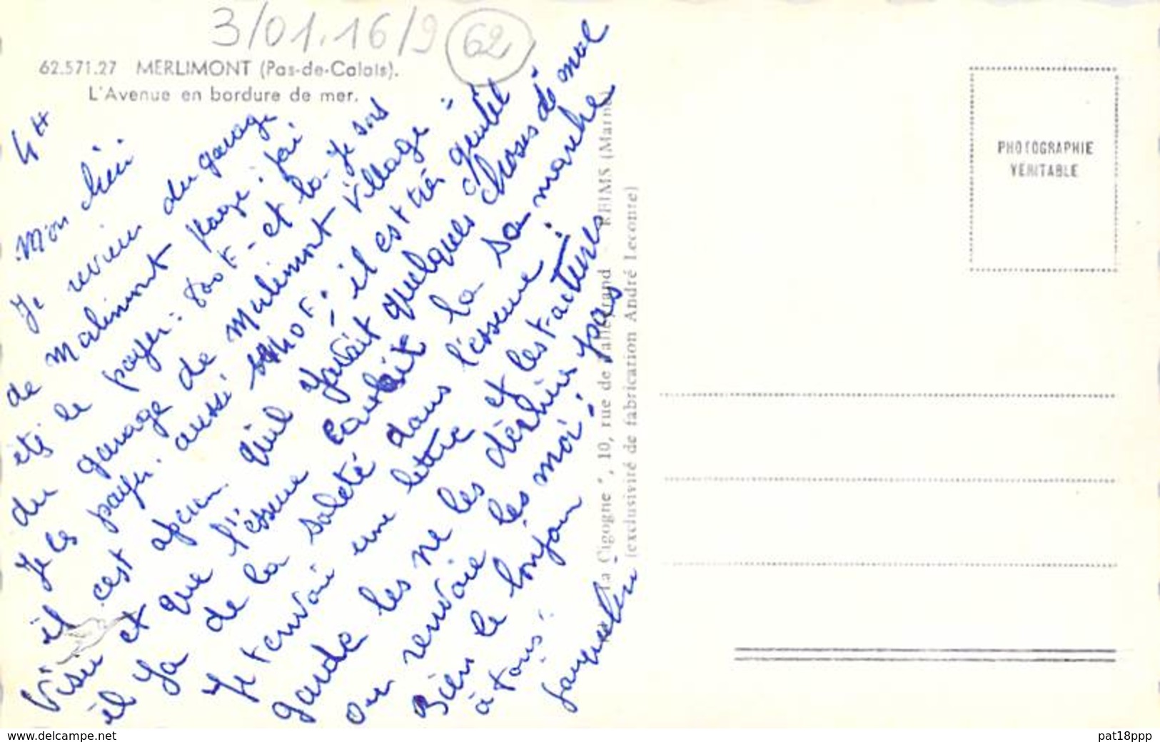 62 - MERLIMONT L'Avenue En Bord De Mer - CPSM Village (1.300 Habitants) Dentelée Noir Blanc Format CPA - Pas De Calais - Autres & Non Classés