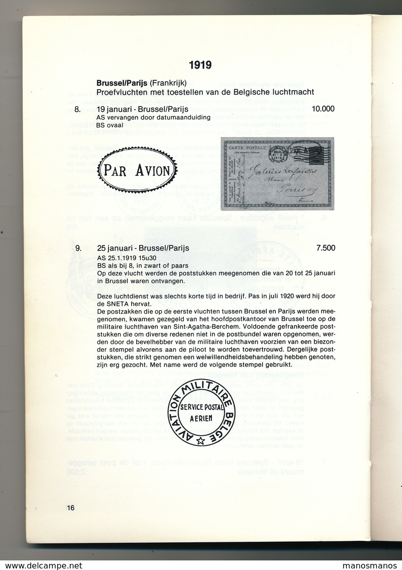 25/958 --  LIVRE Luchtpostcatalogus Van Belgie , Par Emile Vandenbauw , 1982 , 314 Pg. - TB Etat - Air Mail And Aviation History