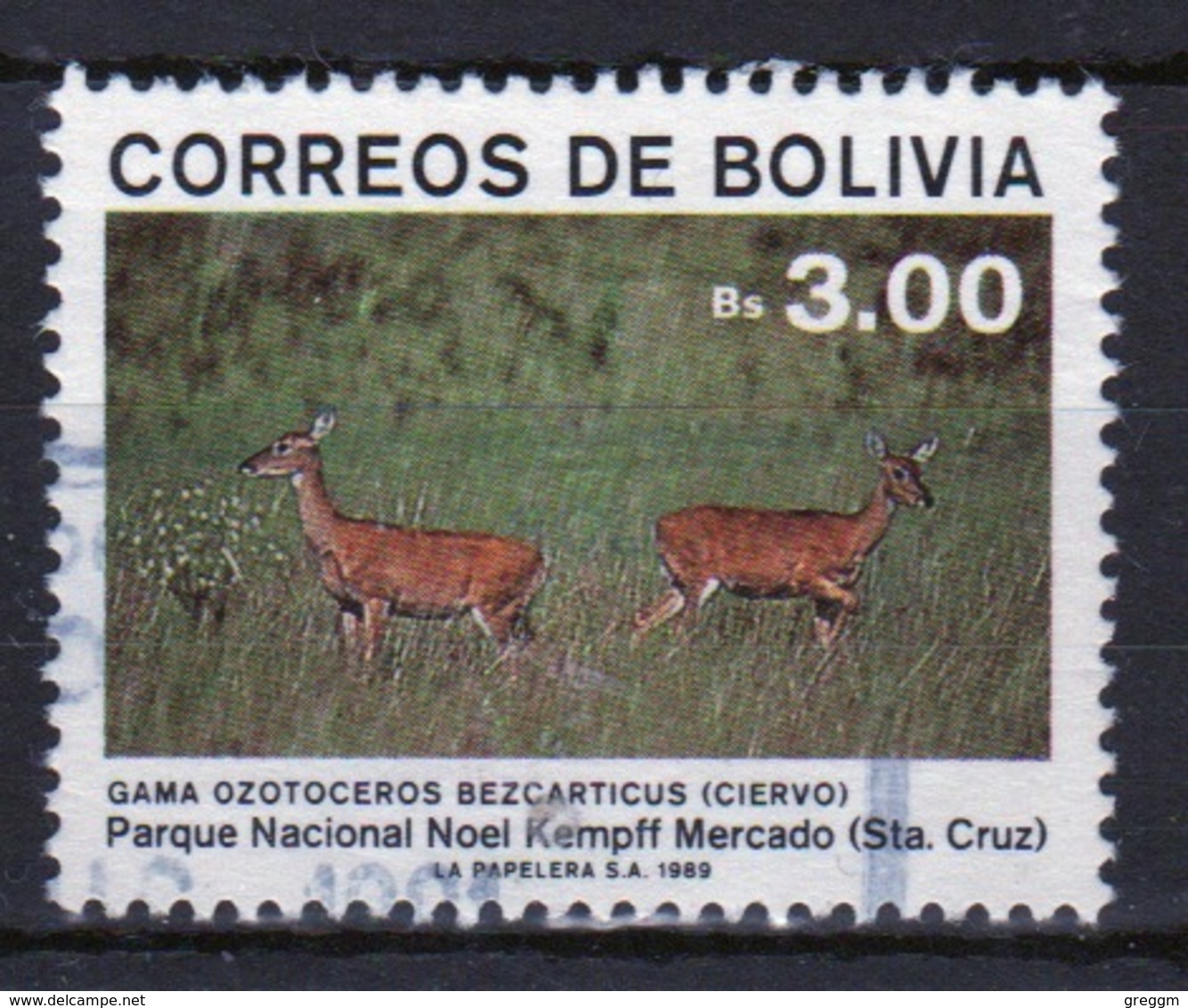 Bolivia 1989 Single 3b National Park Stamp. - Bolivia