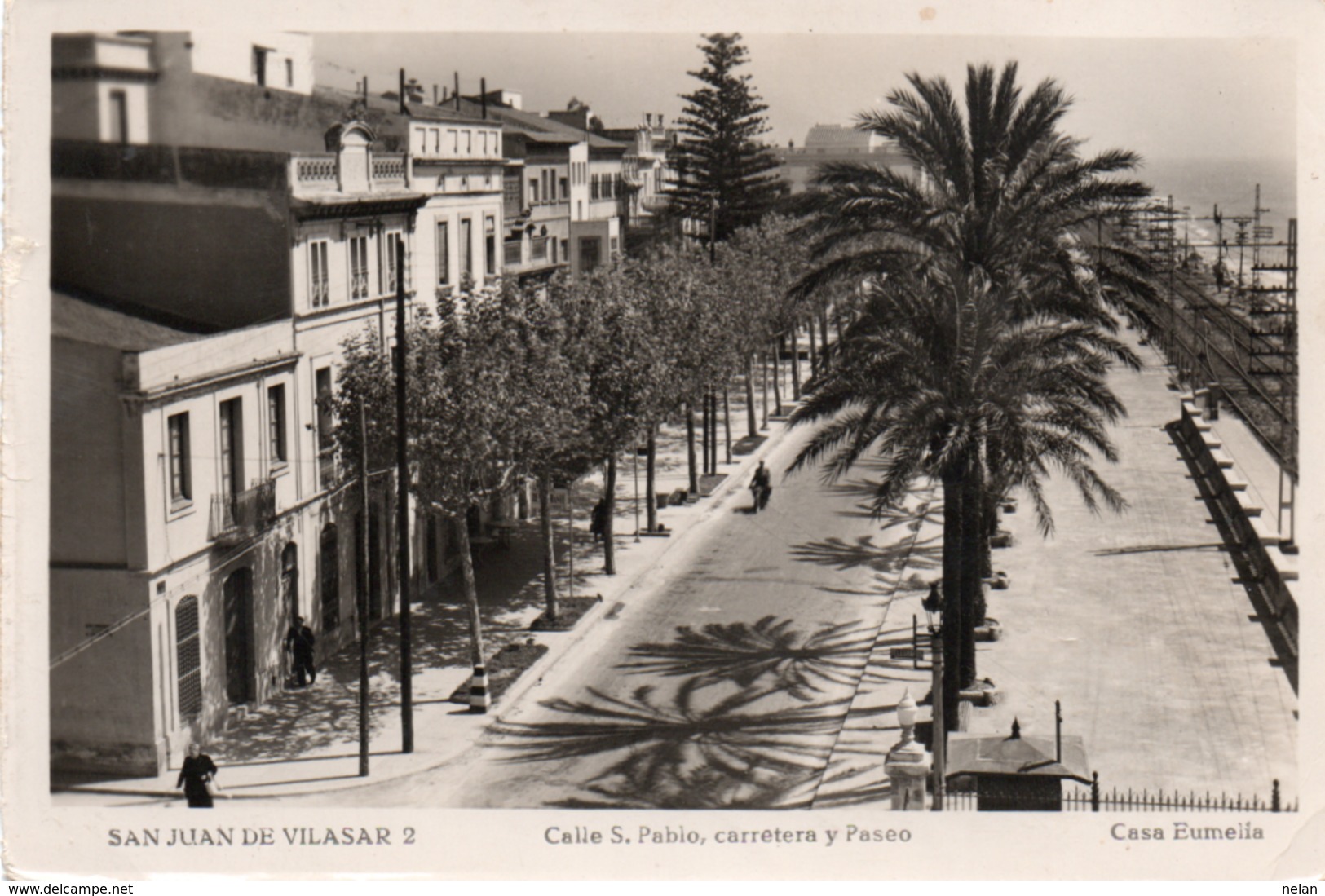 SAN JUAN DE VILASAR-CALLE S. PABLO- VIAGGIATA 1956-REAL PHOTO - Barcelona