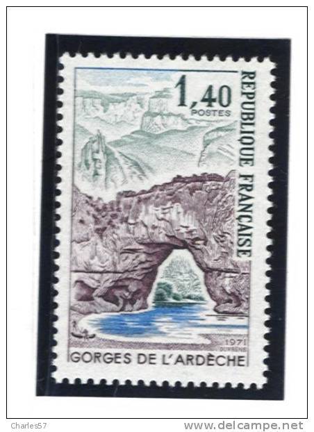 France:Y & T N° 1687**  "Gorges De L'Ardèche-( à - De 25 % De La Cote) - Nuovi