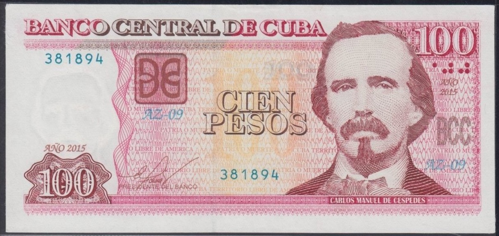 Cuba 2016 $100 Pesos Banknotes UNC - Kuba