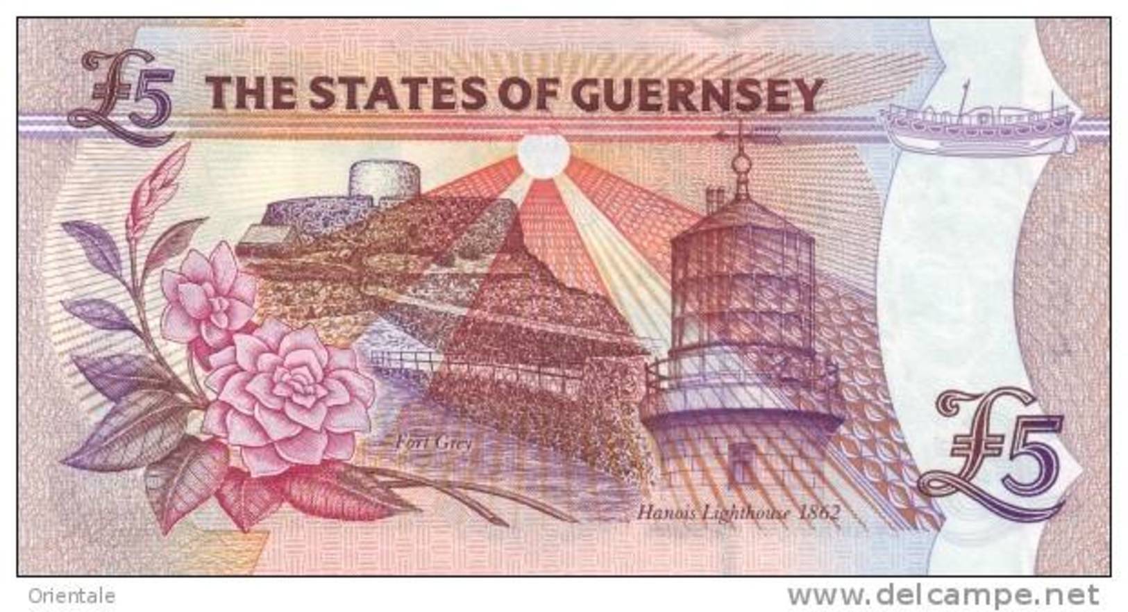 GUERNSEY P. 56c 5 P 2008 UNC - Guernsey