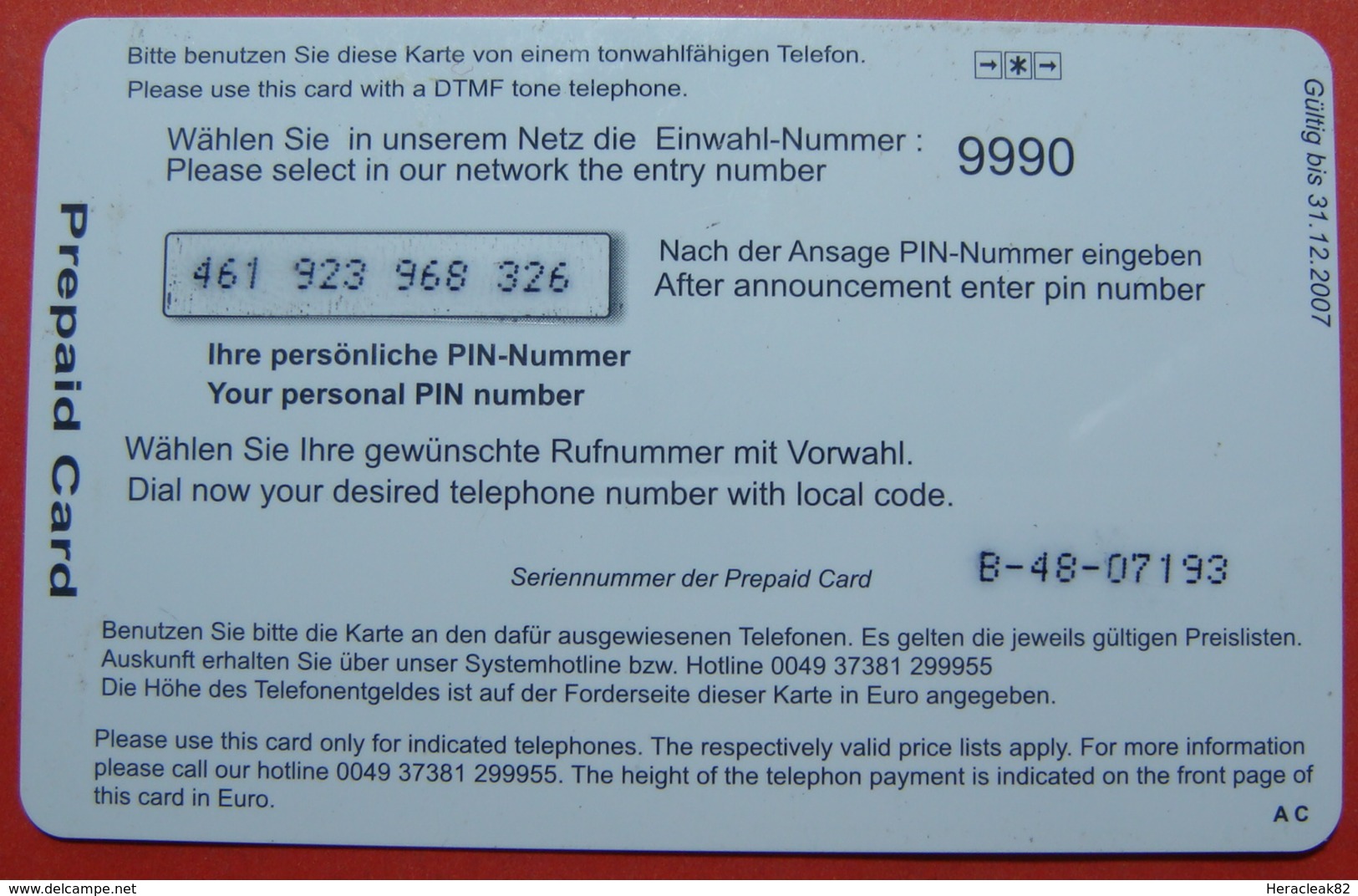 Serie B-48-07..., German Army In Kosovo Prepaid Phone CARD 25 Euro Used Operator KBIMPULS *Satellite* - Kosovo