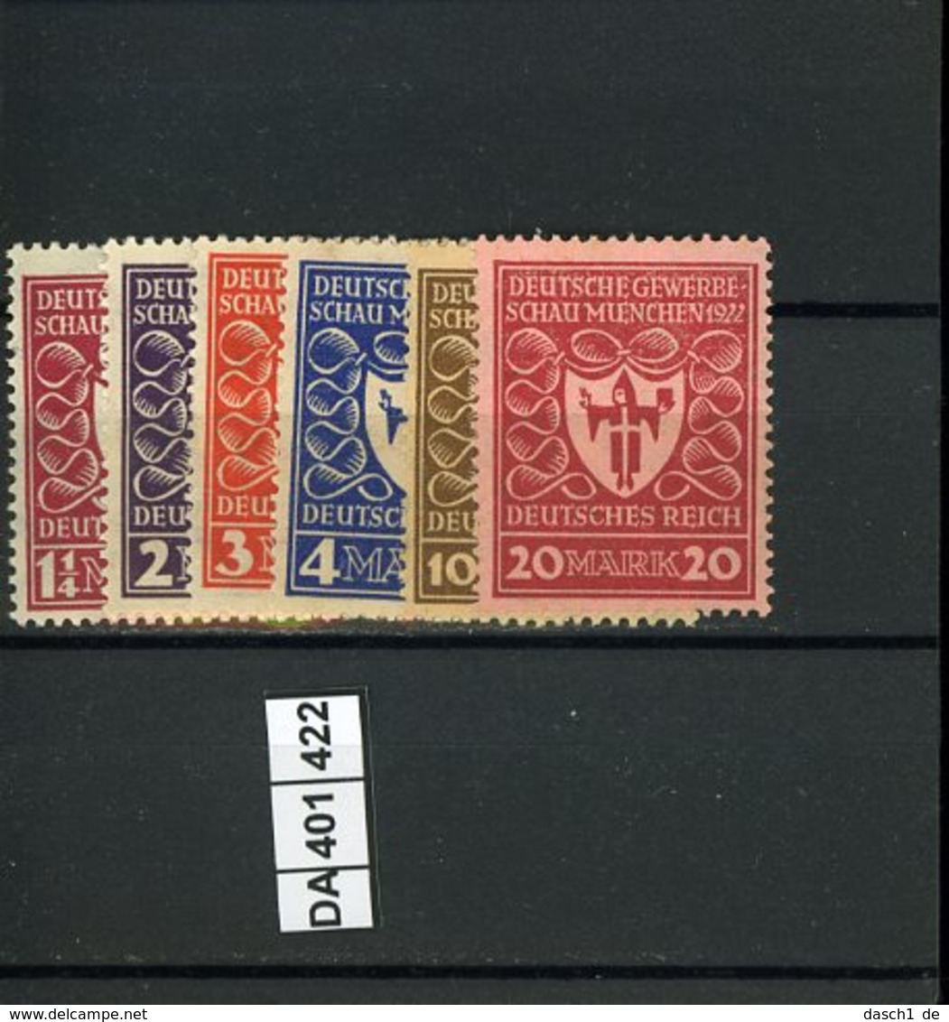 Deutsches Reich, Xx, 199 - 204 - Unused Stamps