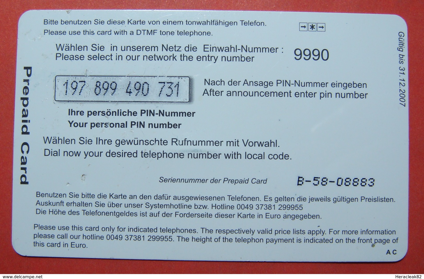 Serie B-58-08..., German Army In Kosovo Prepaid Phone CARD 25 Euro Used Operator KBIMPULS *Satellite* - Kosovo