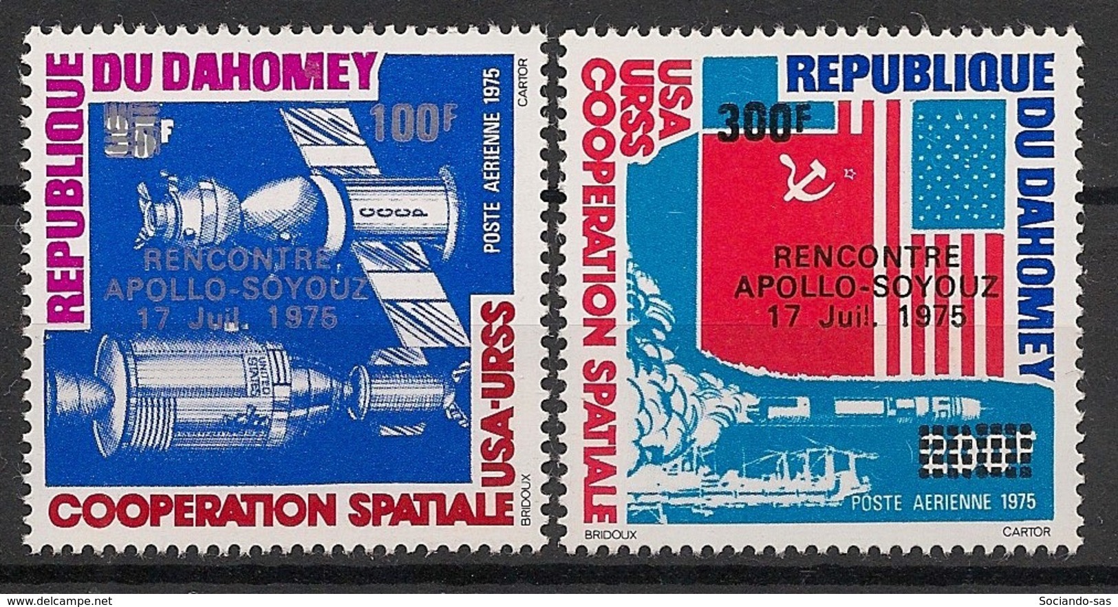 Dahomey - 1975 - Poste Aérienne PA N°Yv. 236 à 237 - Apollo / Soyouz - Neuf Luxe ** / MNH / Postfrisch - Benin - Dahomey (1960-...)