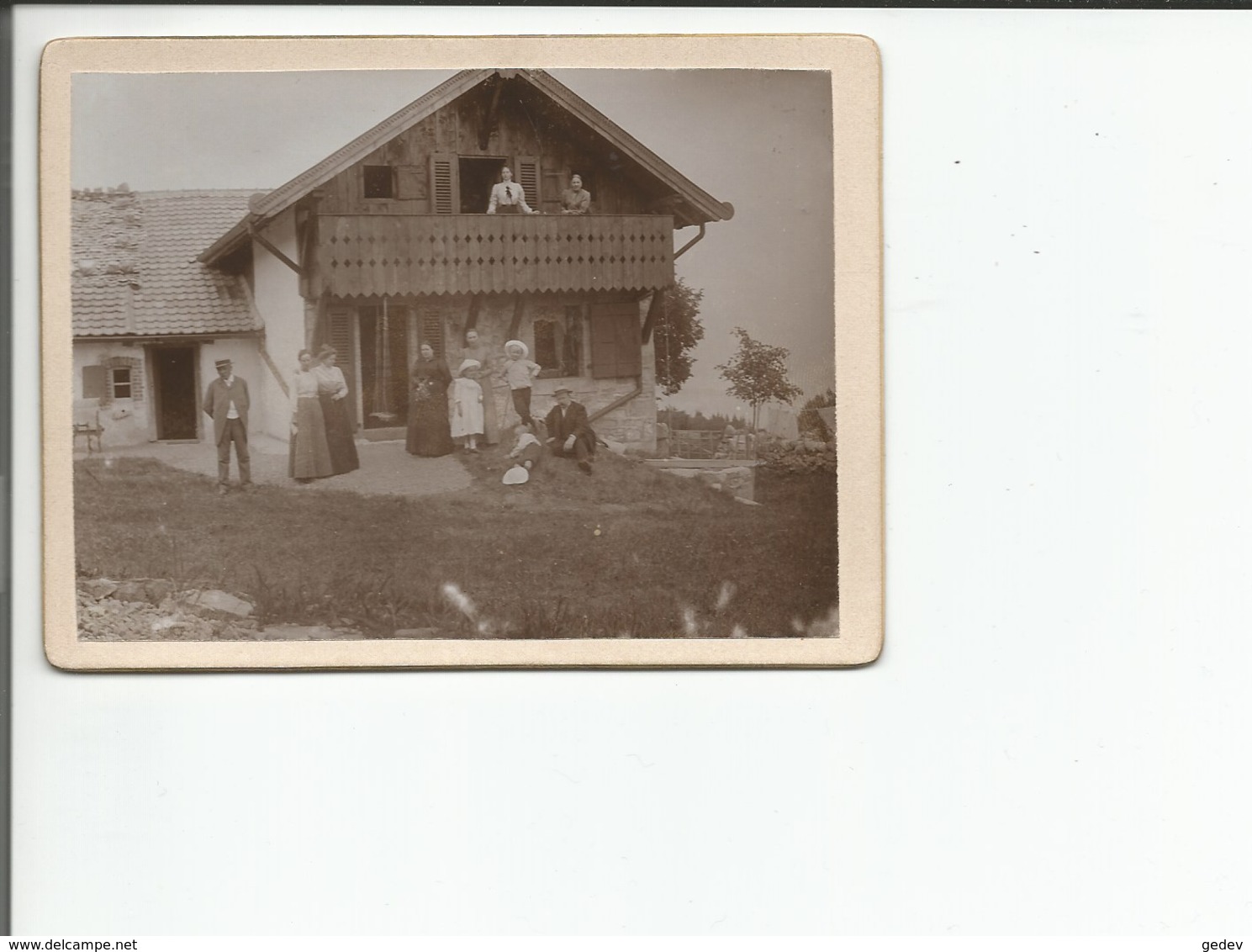 Suisse, Chaumont NE, Les Trois Cheminées, Photo Sur Carton 8x11 (1902) - Lieux