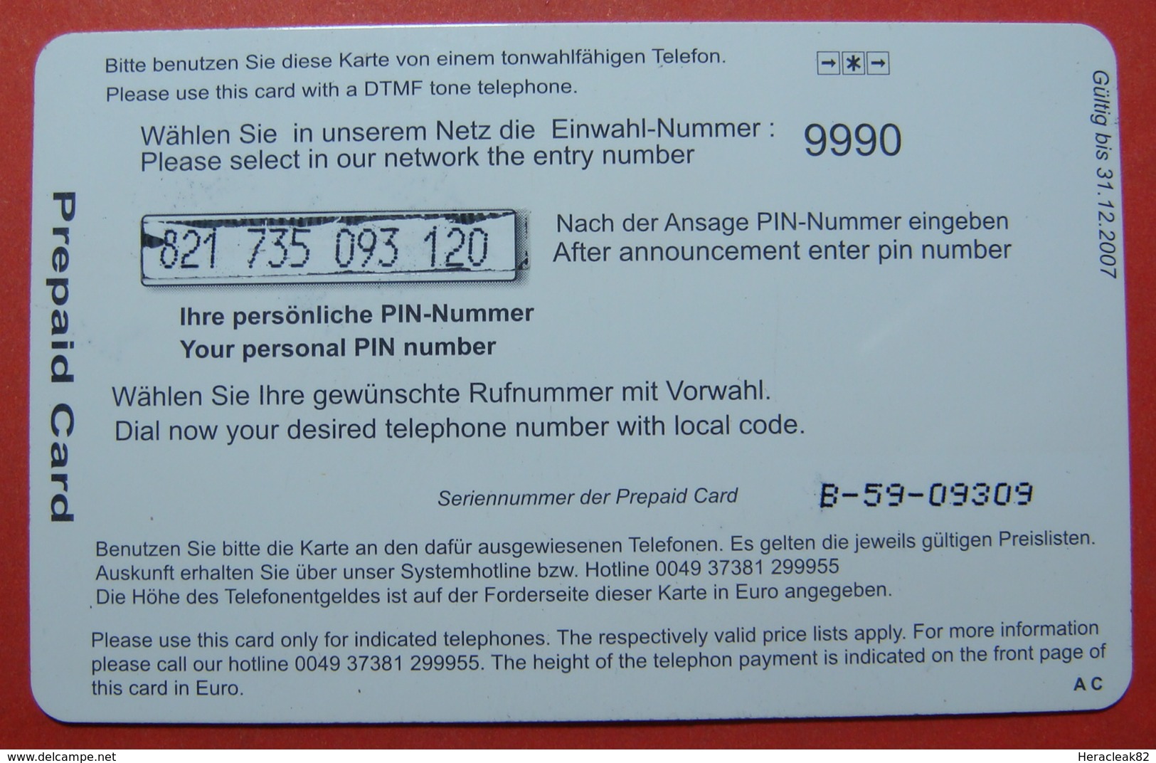 Serie B-59-09..., German Army In Kosovo Prepaid Phone CARD 10 Euro Used Operator KBIMPULS *Satellite* - Kosovo