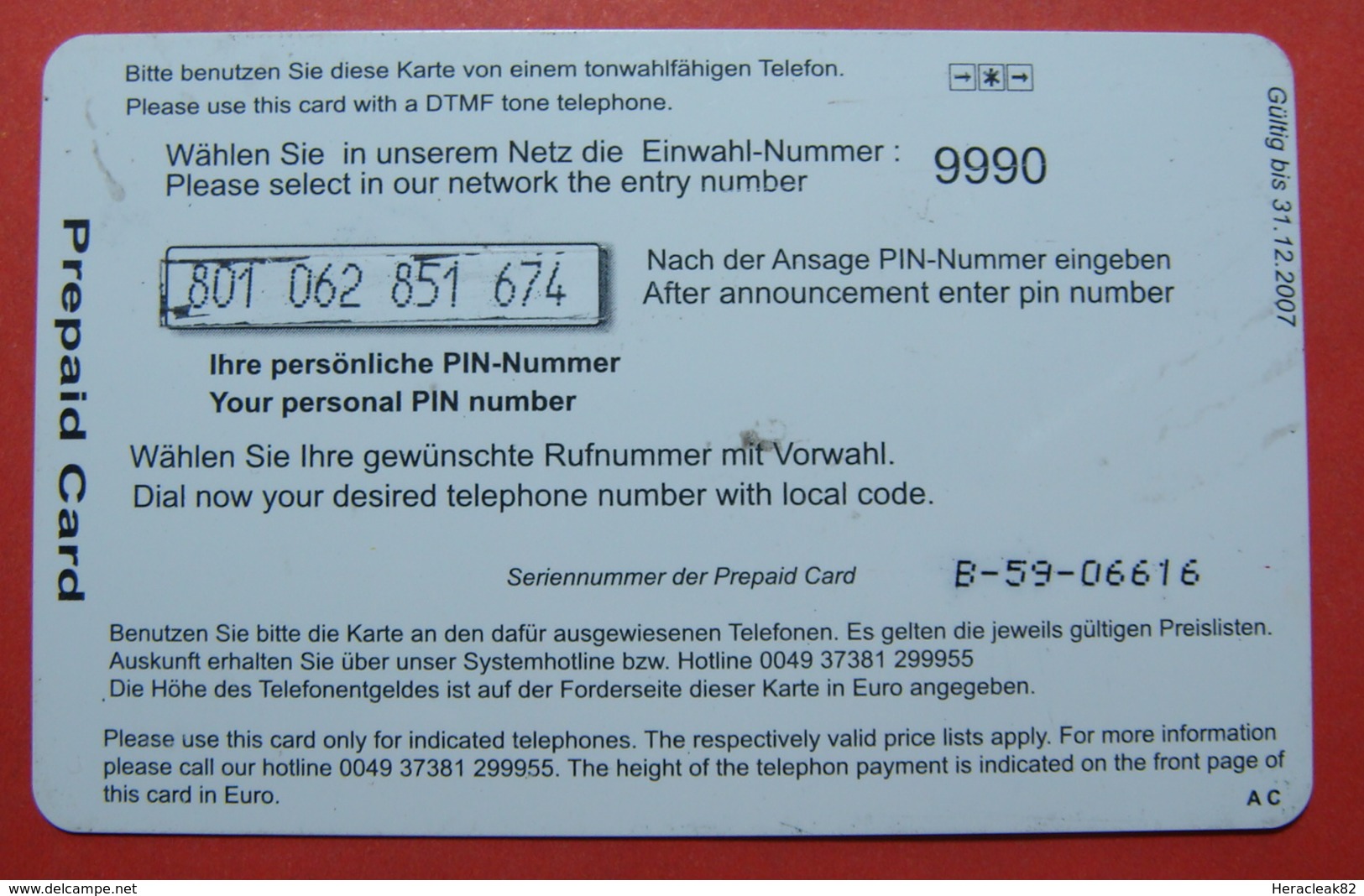 Serie B-59-06..., German Army In Kosovo Prepaid Phone CARD 10 Euro Used Operator KBIMPULS *Satellite* - Kosovo