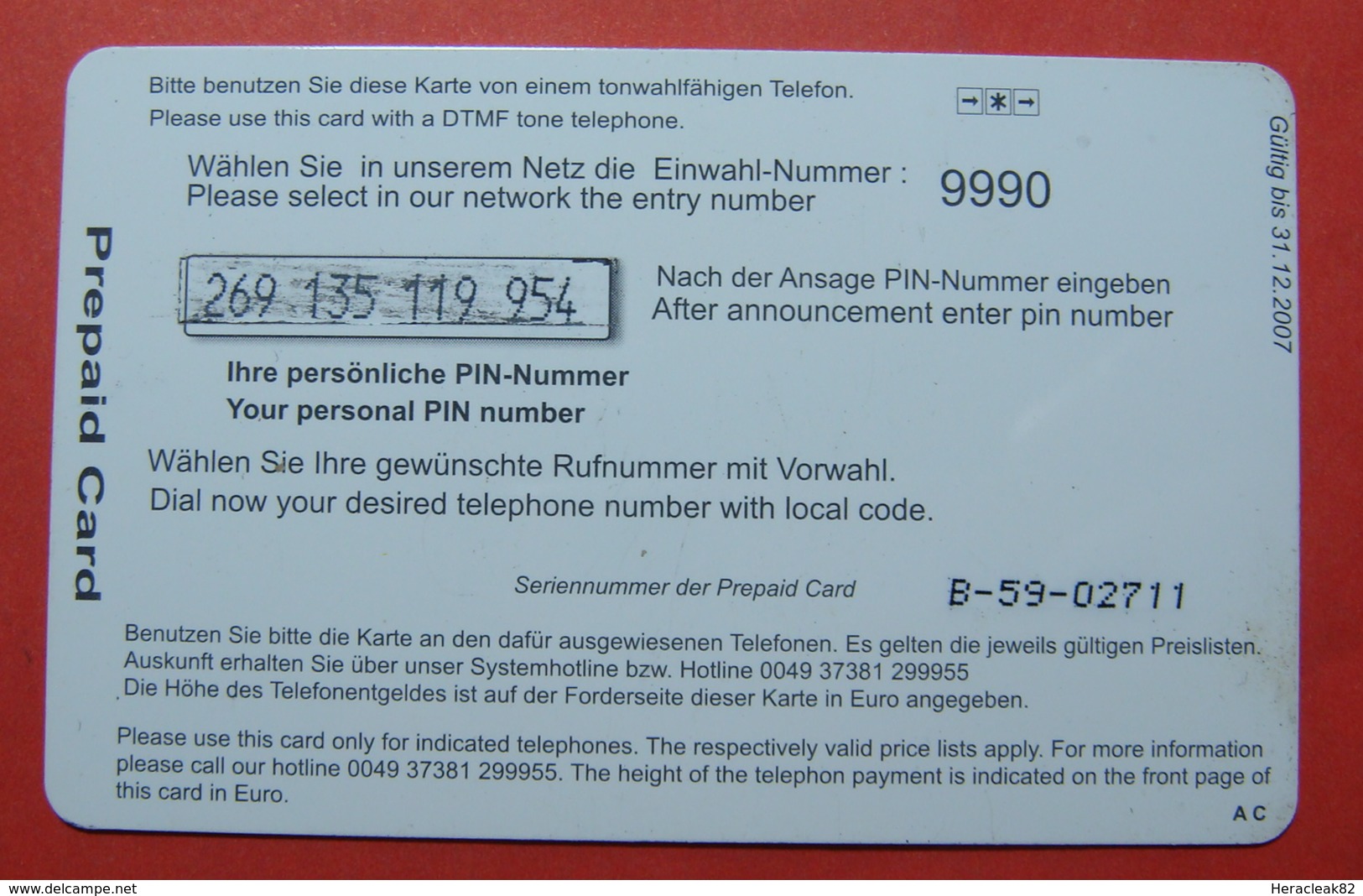 Serie B-59-02..., German Army In Kosovo Prepaid Phone CARD 10 Euro Used Operator KBIMPULS *Satellite* - Kosovo