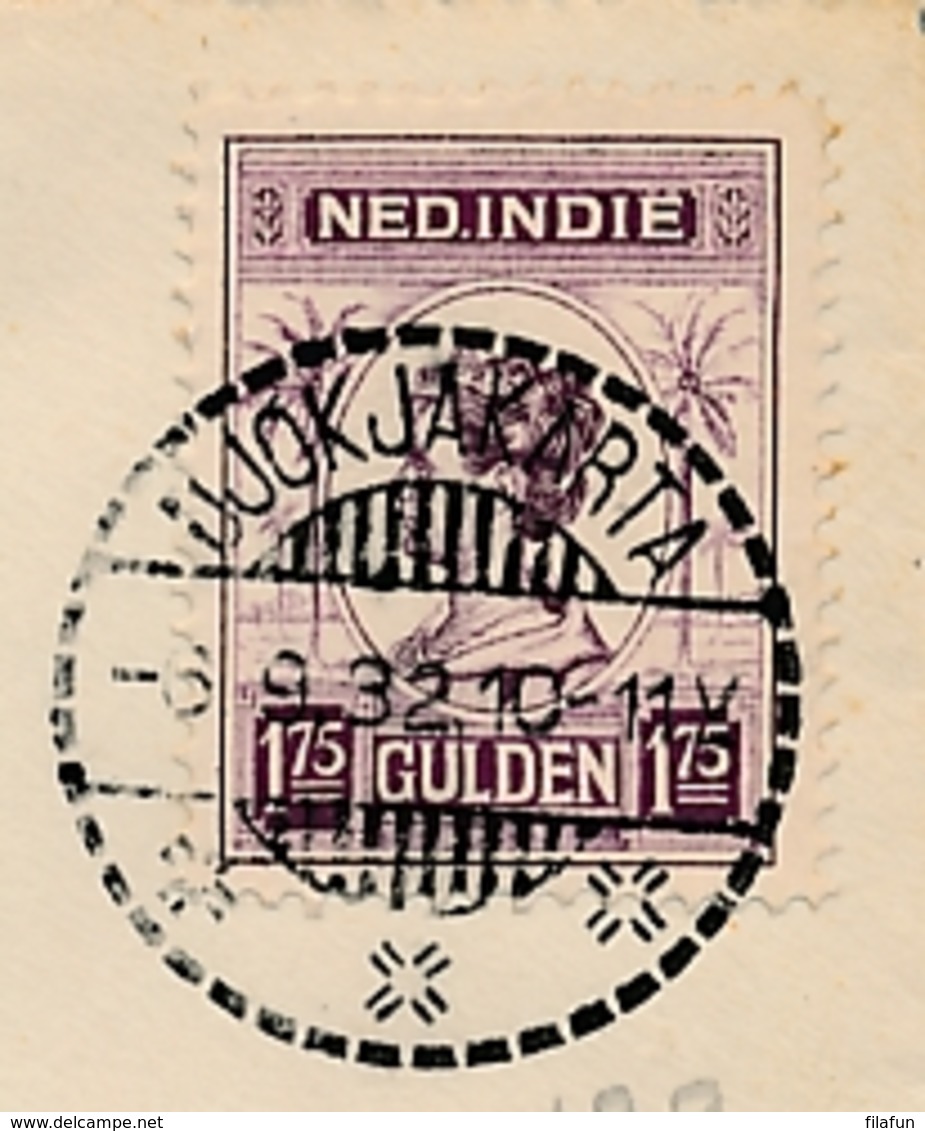 Nederlands Indië - 1932 - 1,75 Gulden Wilhelmina Enkel Op Cover Van Djokjakarta Naar Den Haag - Nederlands-Indië