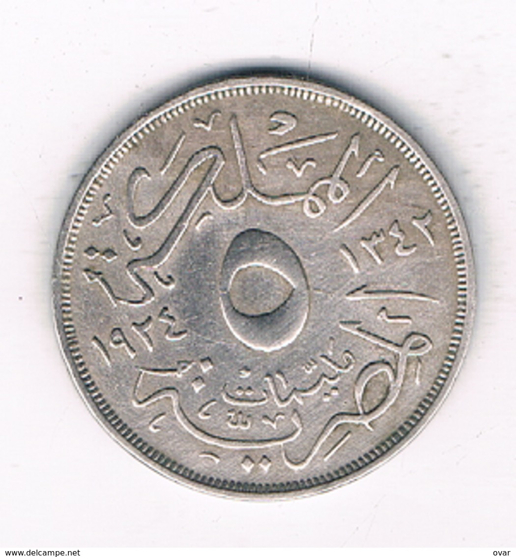 5 MILLIEMES  1924 EGYPTE /5397/ - Egypt