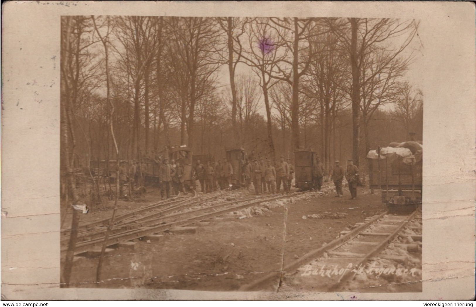 ! Argonnen, 1. Weltkrieg, Seltenes Foto, Feldbahn, Bahnhof, 1916, Photo, Guerre, Frankreich - Weltkrieg 1914-18