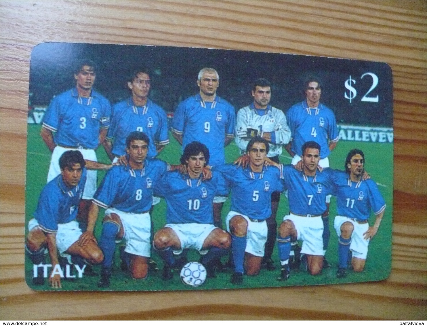 Prepaid Phonecard USA, Sprint - France '98 Football World Cup, Team Of Italy - Sprint