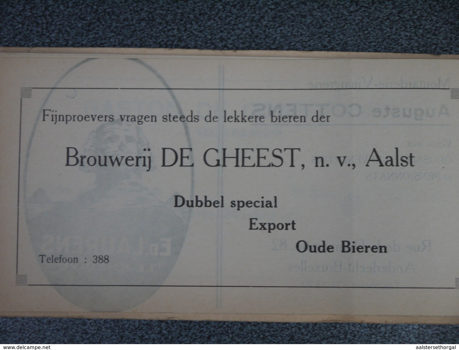 Aalst Affligem Zandtapijt Van Ransbeeck Reclame Aalst Brouwerij  Bier Oa Rosseels Zele Met Postkaarten Borreman Tabak - Documents Historiques