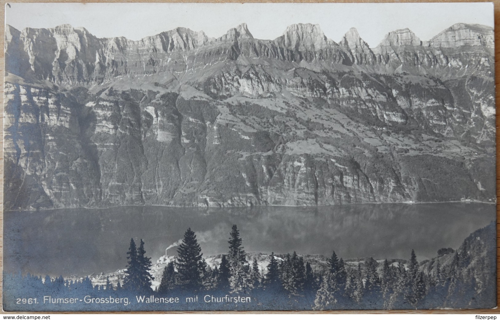 Flumser Grossberg Wallensee Walensee Mit Churfirsten - Berg