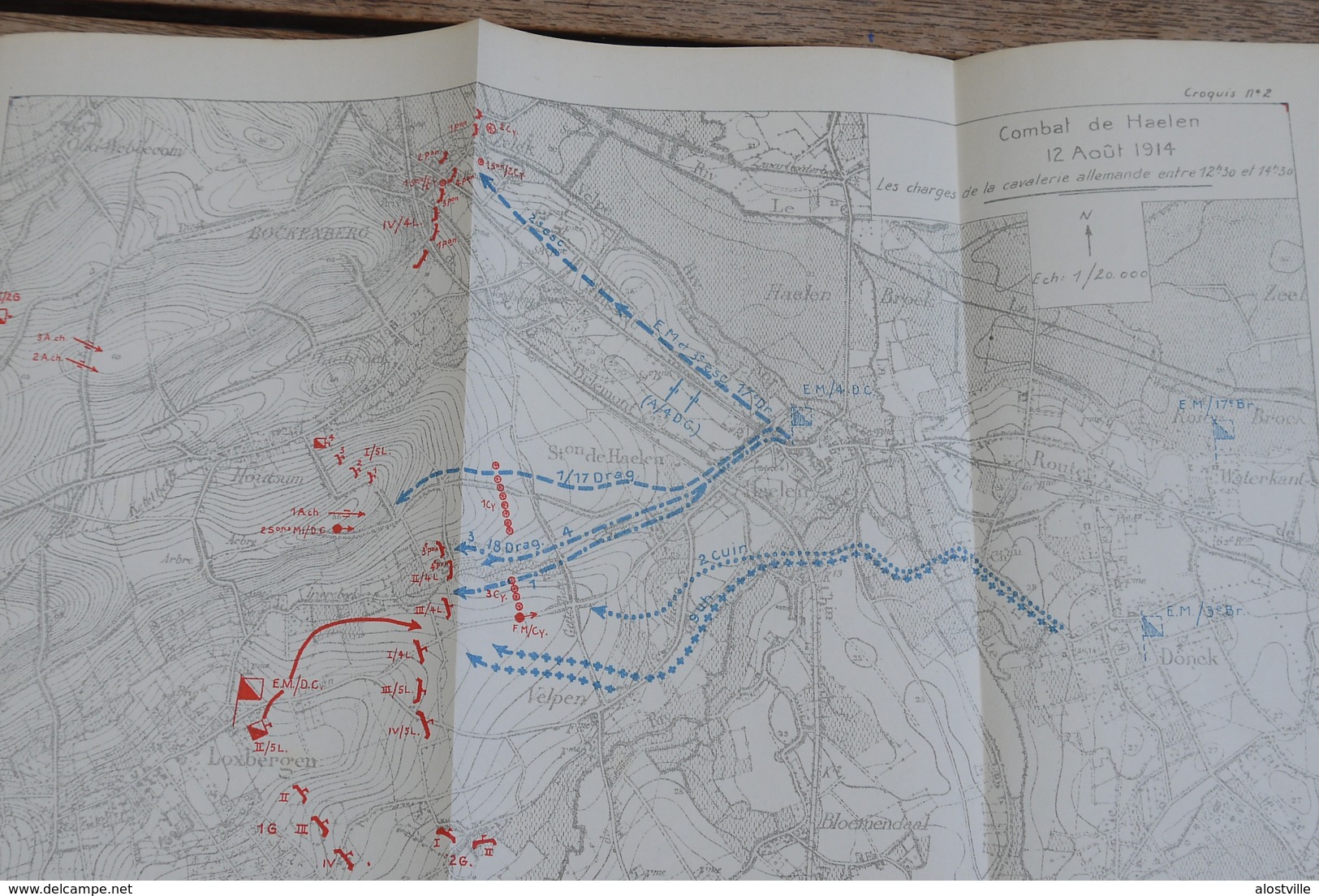 1914 1918 Combat De Haelen Uitg Ed. 1934 Institut Cartographique Militaire - 1914-18