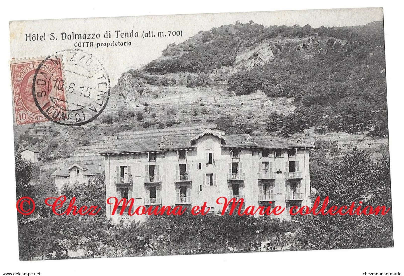HOTEL S. DALMAZZO DI TENDA COTTA PROPRIETARIO 1915 - ITALIE - BOLOGNA POSTA ESTERA - GHIRARDI RESTAURANT PARIS - CPA - Otros & Sin Clasificación