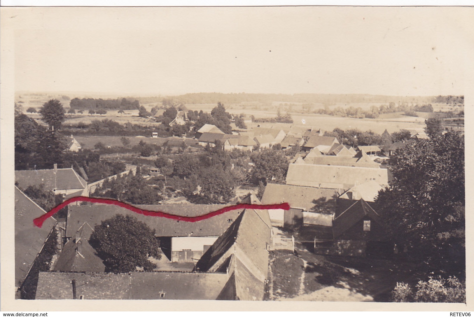 (80) - Assevillers Vue De Haut Carte Photo Allemande 1° Guerre - Other & Unclassified