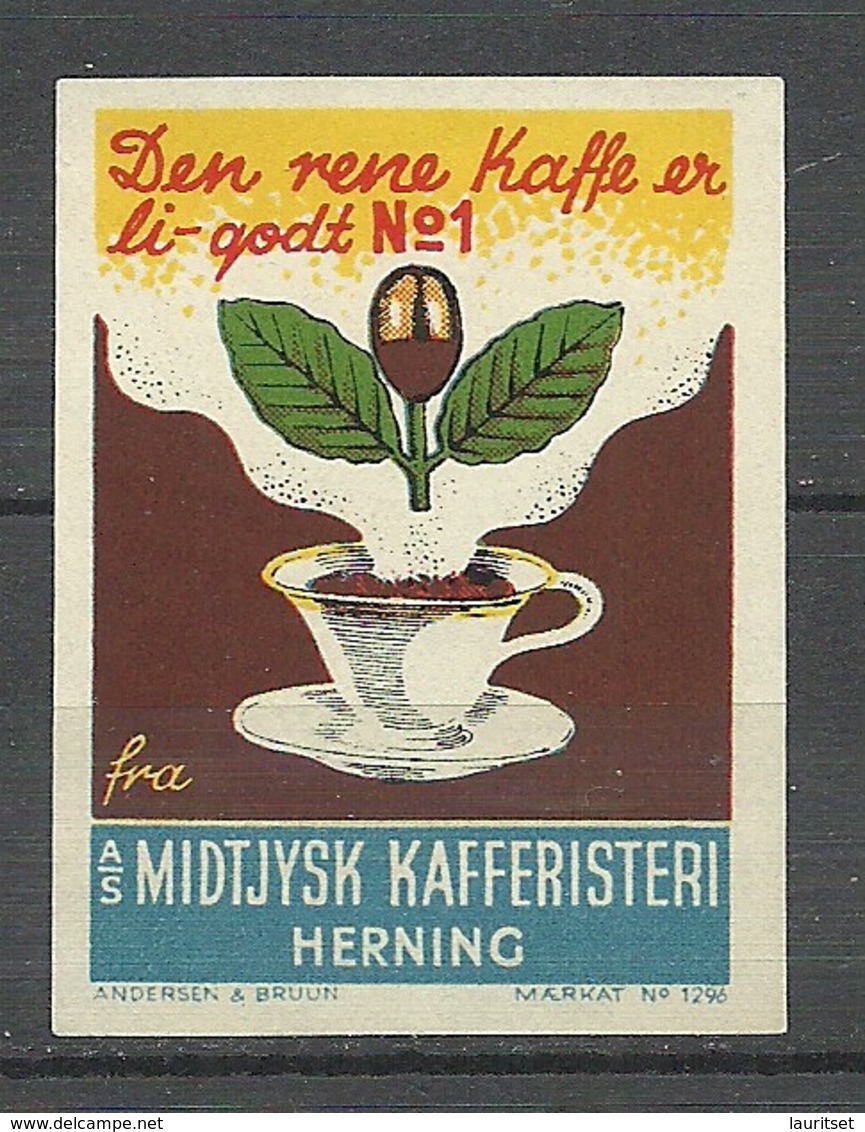 DENMARK Ca 1915 Poster Stamp Kaffe Cafe Reklamemarke Advertising Poster Stamp MNH - Vignetten (Erinnophilie)
