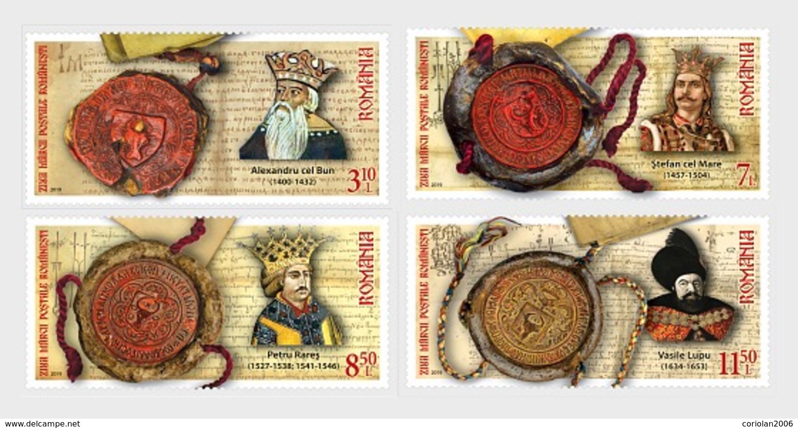 Romania 2019 / Stamp Day / Set 4 Stamps - Ungebraucht