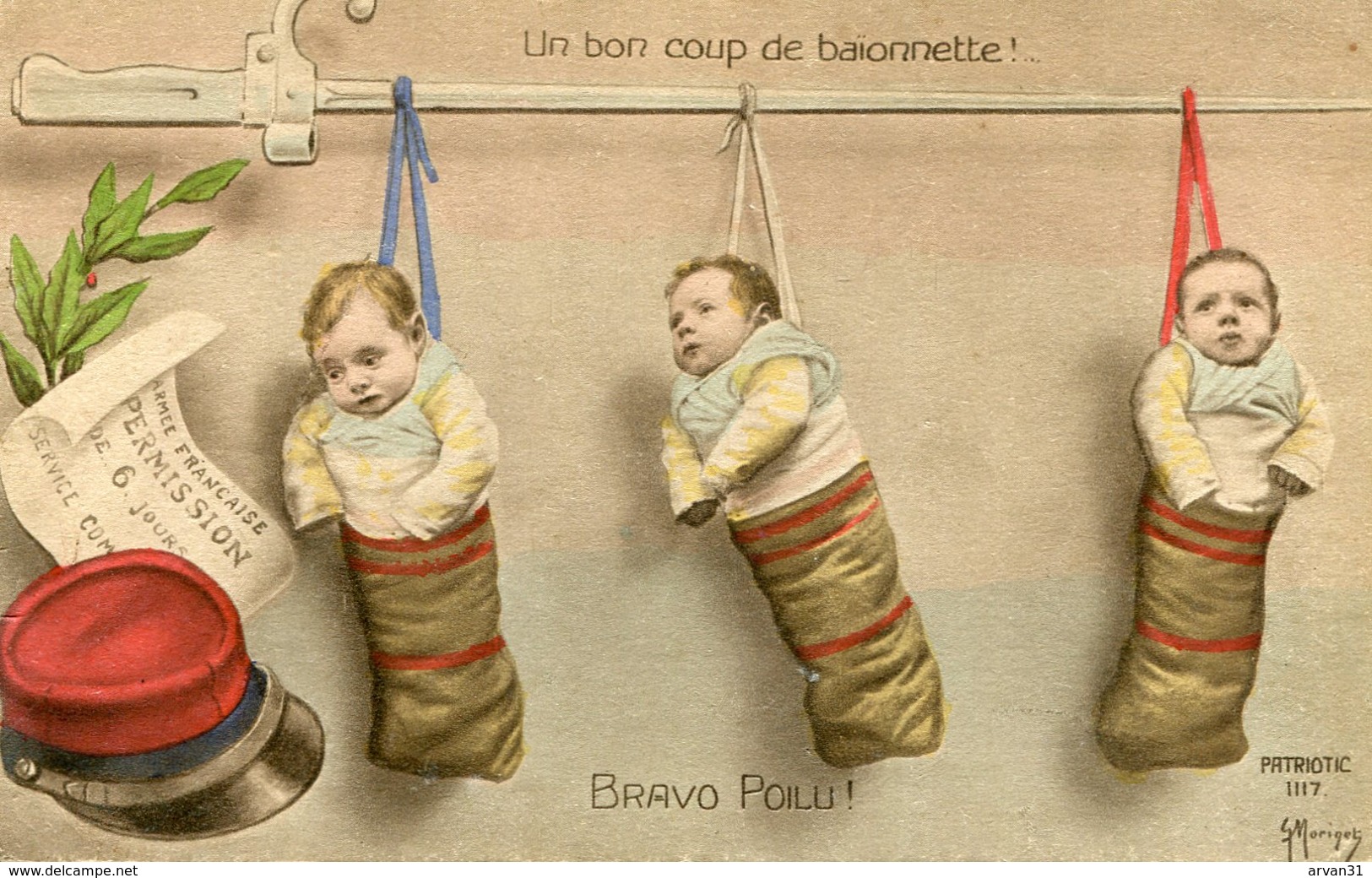 UN BON COUP DE BAÏONNETTE - BRAVO POILU !  - - Babies