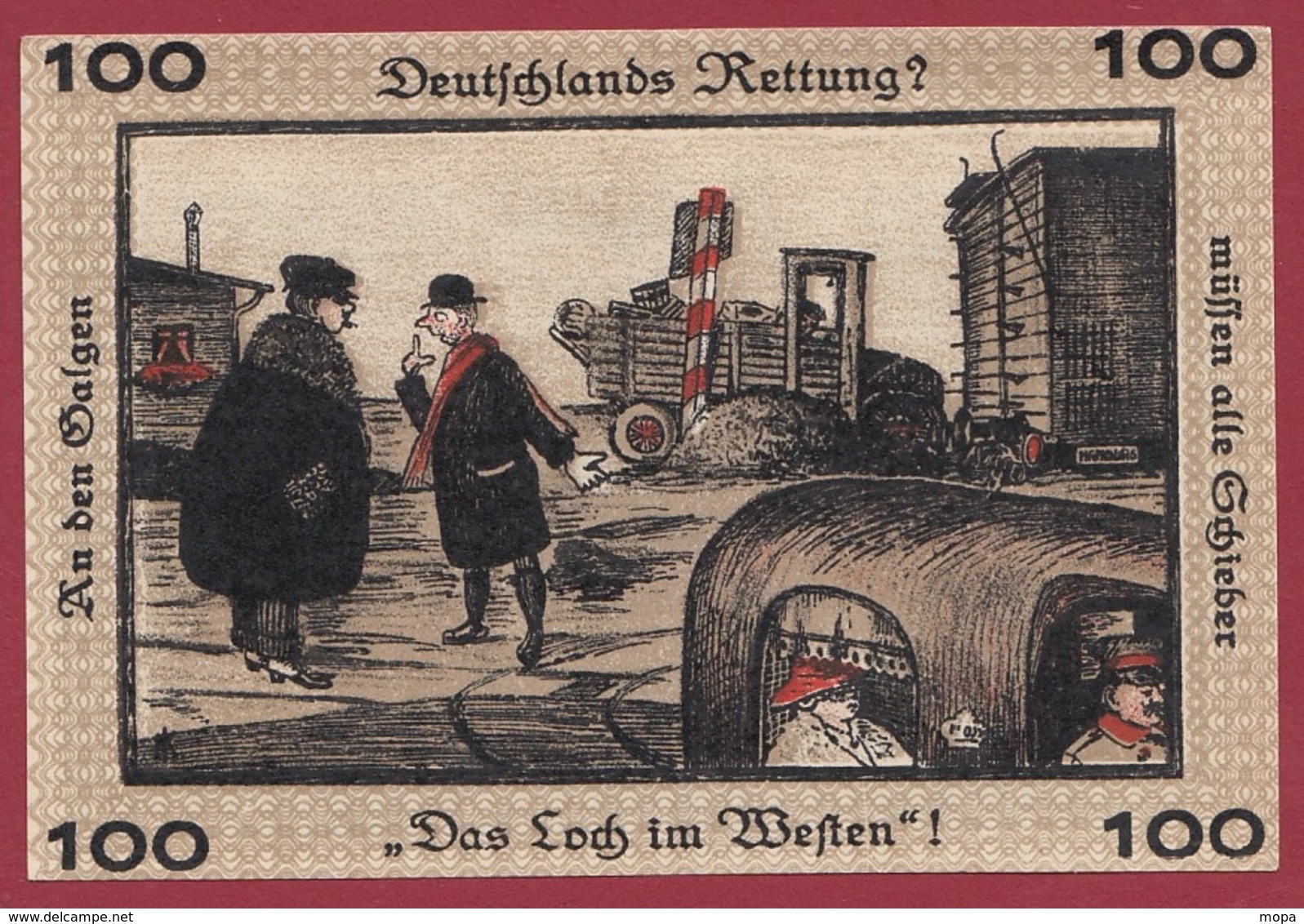 Allemagne 1 Notgeld  100 Pfenning Stadt Neugraben-Hausbruch   (RARE) Dans L 'état N °4259 - Collections