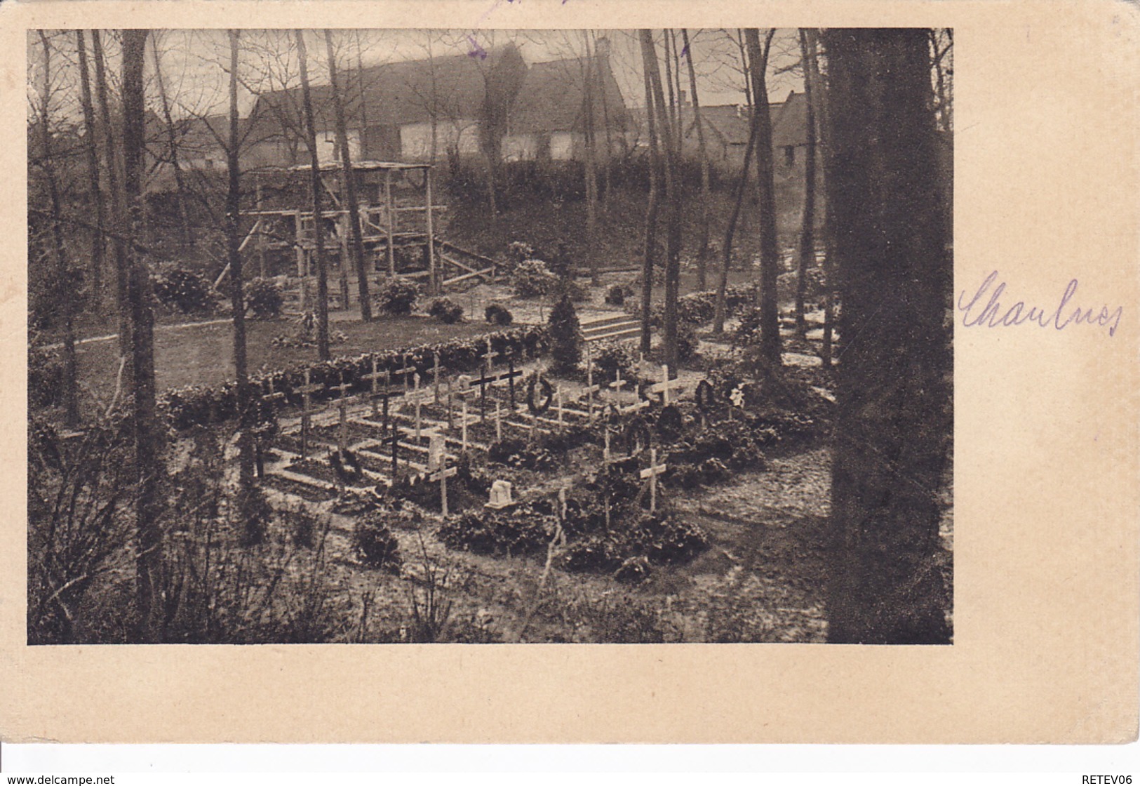 (80) - Chaulnes Friedhof Cimetière   Carte Allemande 1 ° Guerre - Chaulnes
