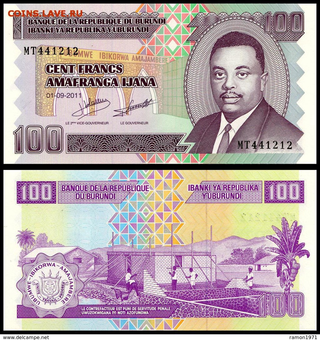 Burundi 100 Francs 2011 UNC - Burundi