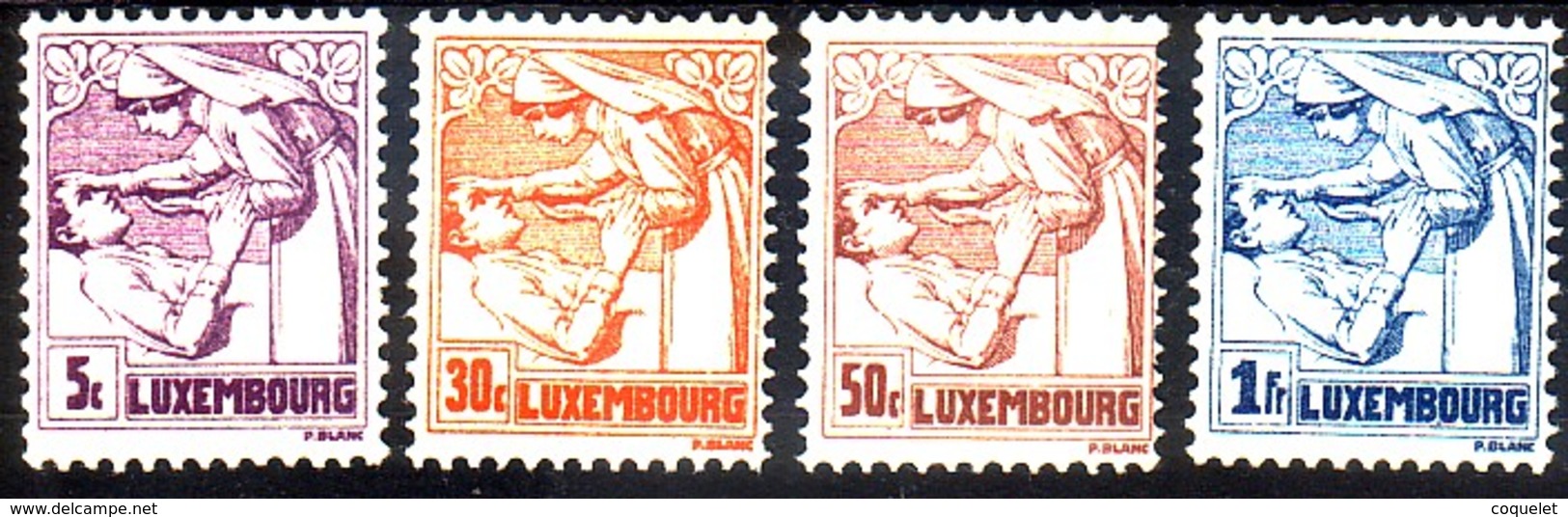 Luxembourg 1926  - N° 160/63 XX  Série Dite Infirmière - Neufs