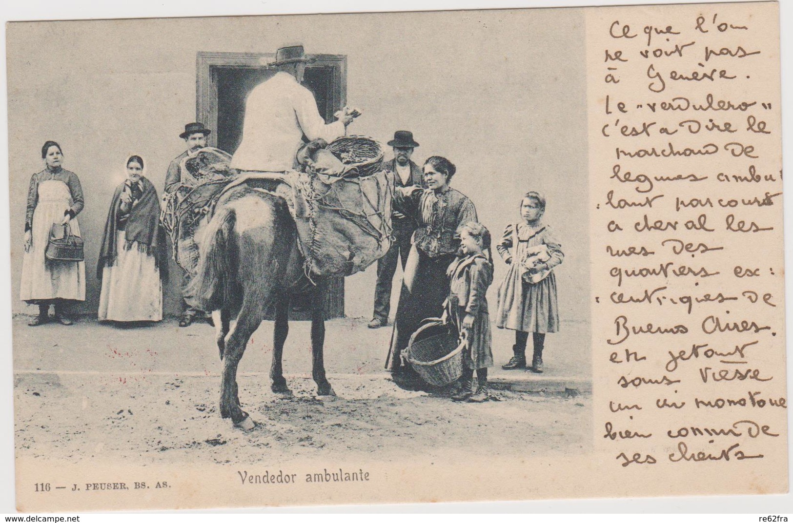 Argentina,  Vendedor Ambulante  , Edita Da Peuser  N. 116  - F.p -  Anni '1900 - Argentina