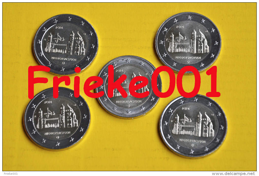 Duitsland - Allemagne - 5x 2 Euro 2014 Comm.(Niedersachsen) - Allemagne