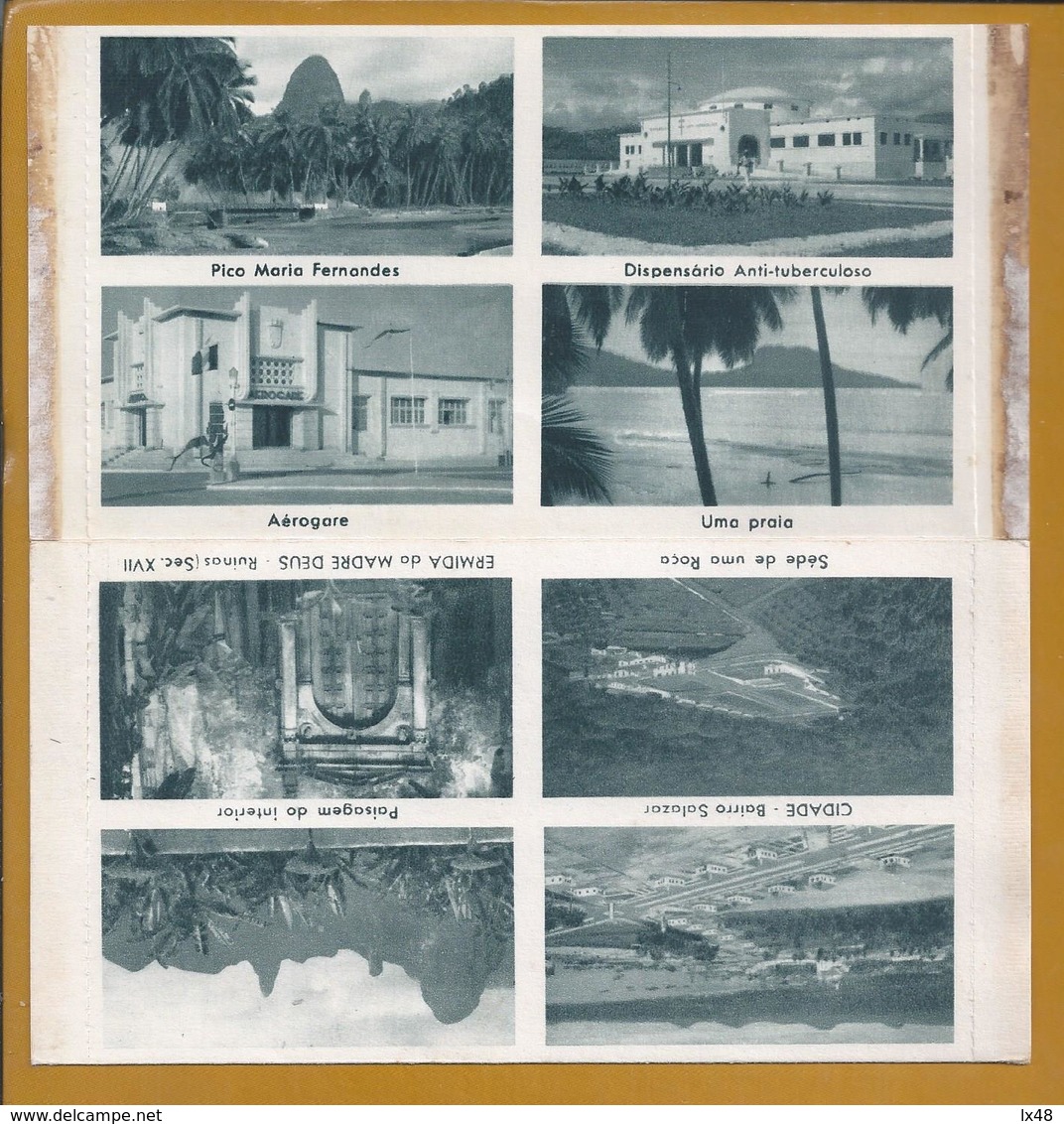 Island Of S.Tomé. Fortress S.Sebastião. Hospital Anti-tuberculosis. Aerogare. Bairro Salazar. Cinema Império. 4scn. Rare - Sao Tome And Principe